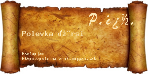 Polevka Örsi névjegykártya